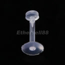 10Pcs Invisible Acrylic Straight Nose Pin Clear Nose Studs Body Piercing