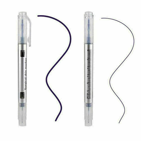 Effective Microblading Tattoo Eyebrow Marker Pen With Measuring Ruler^\ Mea K1P5