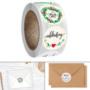 500/Roll Round Paper Seal Labels Thank You Stickers Handmade With Love Gift ^SE