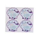 40pcs Mermaid Seal Stickers Thank You Sea Shell Labels DIY Baking Gift Label T^