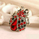 Charm Rhinestone Crystal Insect Red Ladybug Brooch Pins Party Christmas-L C N5U4