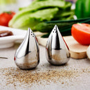Droplets Shape Stainless Steel Cruet Bottles Seasoning Salt Shaker Cans Pep