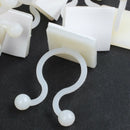 66 Pcs White Nylon Self-Adhesive Twist Locks Holder Cable Tie Clips
