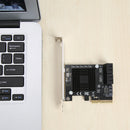 PCI-E 4X to 5 Port SATA 3.0 Extender Riser Card PCI-Express Converter Board