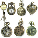Owl Pocket watch Flap Pocket Watch Chain Necklace new XQB
