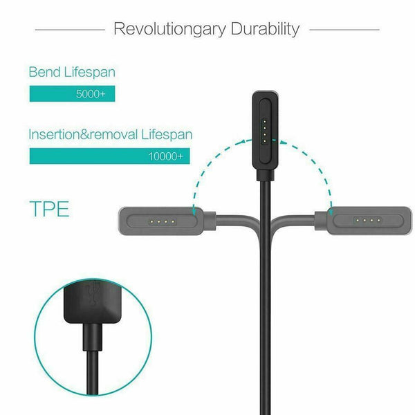 1M USB Magnetic Faster Charging Cable Charger For ASUS ZenWatch 2 Smart Watch