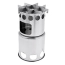 Hiking Wide Open Camping Stove Stainless Steel Backpacking Stove Wood