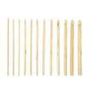 12pcs/Set Bamboo Sweater Needle Crochet Needles Weaving Craft Accessories