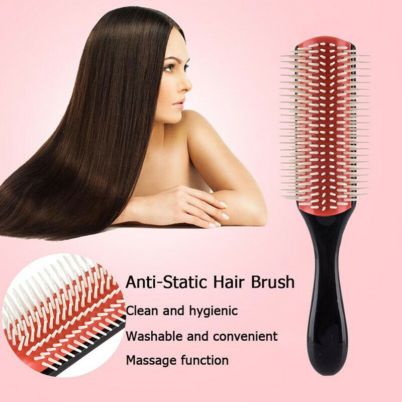 21cm Hair Styling Brush Wheat Straw Detangle Hairbrush Hair Straight Massage Hn