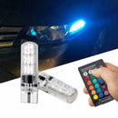 5050 Remote Control Car Led Bulb 6 Smd Multicolor W5w Bulbs T10 Light Side Z3B1