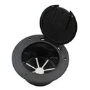 5.2" RV - Camper Electric Black Power Cord Cable Hatch Round Cable Hatch