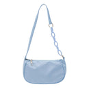 Women Casual Handbag Simple Nylon Daily Female Totes Shoulder Bags (Blue)