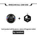 Engine Start Stop Button Replace Cover + Ring for BMW 320iÃ‚Â (Black Tircolor) A