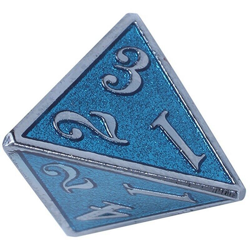 Rpg Dice Metal Dnd Polyhedral Sets Dados Dungeons And Dragons Aluminum Blue B8V4