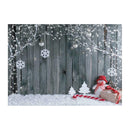 Christmas Background Cloth Party Snow Santa Claus Tree Photographic Family Decor