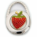 Round Metal Folding Rhinestone Strawberry Handbag Bag Purse Hook Hanger Hol N7E7