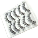 5Pair Natural Cross Eye Lashes Extension Makeup False Eyelashes Clear Band