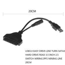 USB3.0 easy drive line turn sata3 hard drive read 3.5 inch 2.5 adapter cabl I6U7