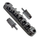 Black Roller Saddle Bridge with Locking Posts&Studs for LP Electric Guitar Parts