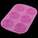 6 Cavity Silicone DIY Rose Flowers Fondant Cake Mold Cupcake Wedding Party Cake
