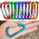5x Carabiner D-Ring Key Chain Clip Karabiner Camping Keyring Aluminum Snap Hook