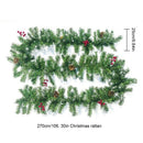 2.7M Artificial Green Christmas Garland Wreath Xmas Home Party Christmas De