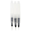 3Pcs Refillable Water Coloring Brush Pen + Aluminium Mixing Paint Palette Tray
