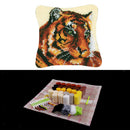 Tiger Embroidery Pillowcase Latch Hook Rug Kits Pillow DIY Cushion Kit