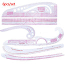 6pcs/set Sewing Set Sewing Ruler Multi-functional Sewing Tools Cutting Ruler Hn