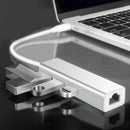 For Macbook Pro USB-C Type C Thunderbolt to RJ45 Ethernet Fast Hub Adapter Cable