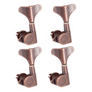 4 Pcs (Left) Sealed Bass Tuning Pegs Keys Machine Head Tuner for Bass, Purple
