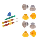 8Pcs Replacement Joystick Caps Grey+Yellow for  GameCube NGC + Tools