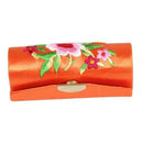 Retro cloth Embroidered Flower Design Lipstick Case Holder Box with Mirror