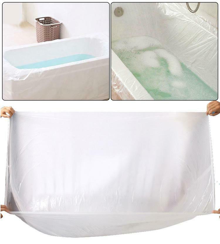 10PCS Disposable Bathtub Cover Bathing Bag Cover Film For Travel SPA Hotel Bath