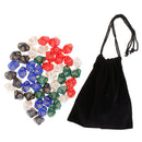 50pcs 16mm D10 Dice 10 Sided Die Polyhedral&Dice Carry Bag for Board Games