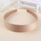 Solid Color Hair Hoops Simple Headband Women Girls Wide Hairband (Beige)