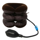Air Inflatable Office Pillow Portable Home Cervical Traction Velvet Three Floors
