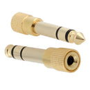 4X Audio Stereo 6.35mm 1/4" Male to 3.5 mm 1/8" Female Adapter Converter A