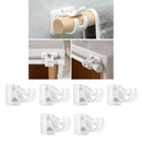 6Pcs Curtain Rod Bracket Holders Curtain Pole Wall Bracket Hooks Bathroom