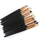 12pcs Professional Eye Makeup Brushes Set Eyeshadow Eyeliner Tool (Black) A
