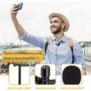 For Mobile Phone PC Recording 3.5mm Clip on Lapel Mini Lavalier Microphone Black