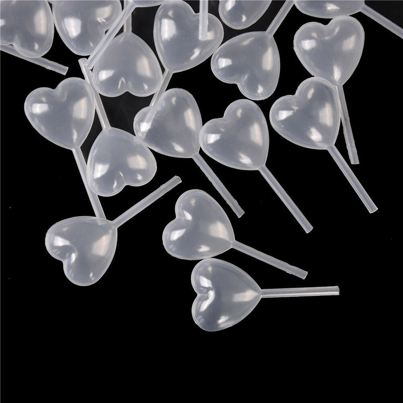 50pcs New Heart Shaped Squeeze Transfer Oils Liquid Pipettes Eye Dropper 4ML â„–[