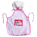 Childs Kids Chef Hat Apron Cooking Baking Boy Girl Chefs Junior Gift (Pink) Z8Q6