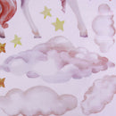 Cute Unicorns Moon Cloud Wall Stickers Nordic Style Room Decor DIY Wall DecalsM&
