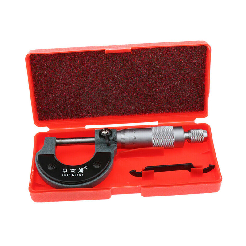 Precision Outside Micrometer Set Measuring Tool 0-25mm, 0.01mm, Durable