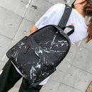 Fashion Unisex Backpack Lady Men Canvas Backpack Teen Girl Bag Casual Marbl
