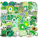 50Pcs Green Theme Stickers DIY Laptop Luggage Guitar Bicycle Skateboard Dec BX