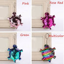 New Animal Car Women Tortoise Keyring Handbag Pendant Sequins Keychain Bag  S4Q5