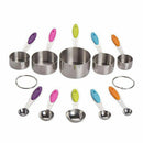 10 PCS Professional Grade Spoons Set and Stainless Steel Measuring Cups wit