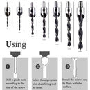 26Pcs Woodworking Chamfer Drilling Tools Including 6 Countersink Drill Bits
